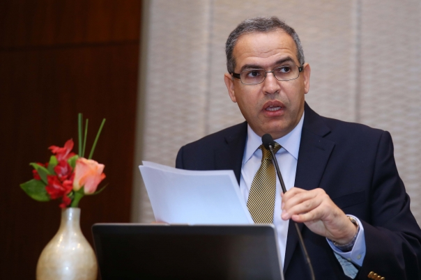 <span style="font-size:10px">&nbsp;Dr. Abdel-Aty delivers his keynote address&nbsp;</span>